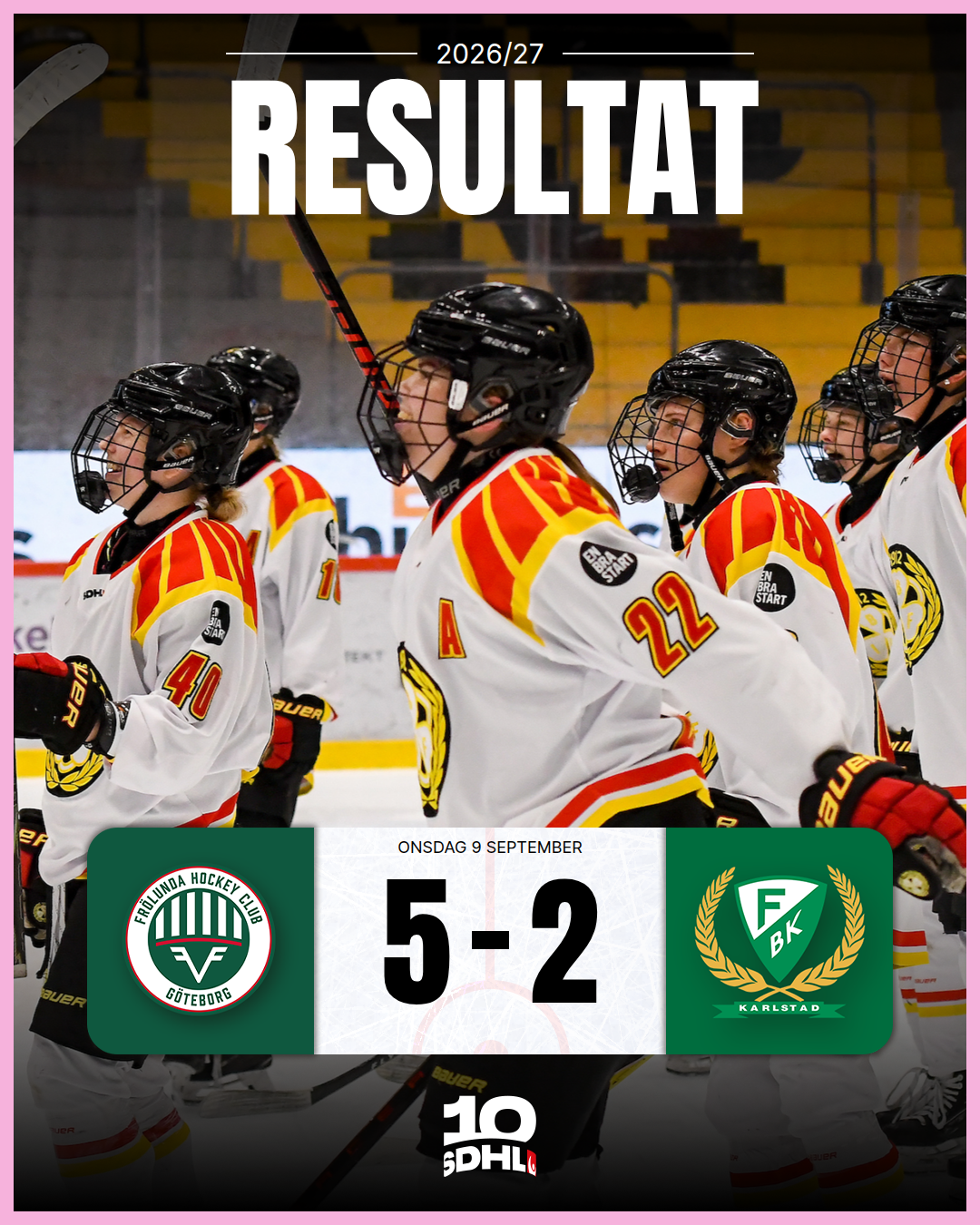 SDHL Matchresultat 26/27 – Rosa omgång preview